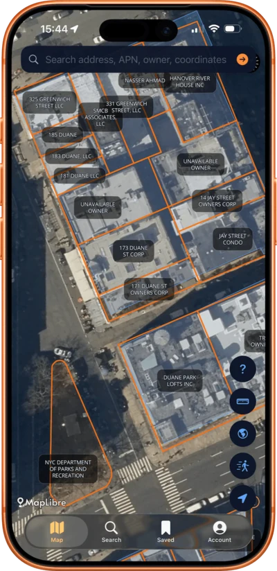 Land Owner Map — AcreBound iOS app screenshot